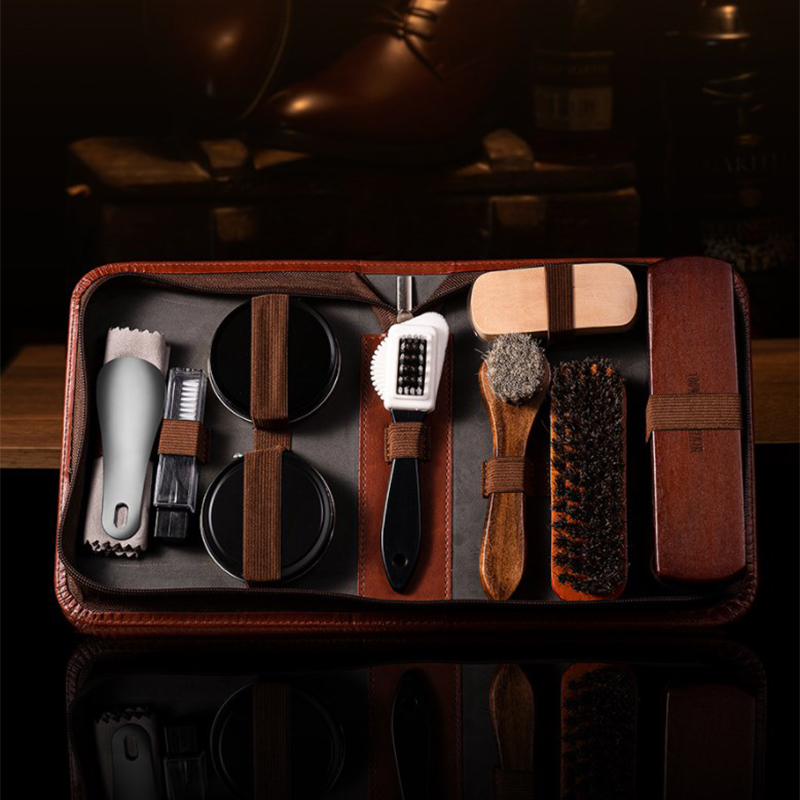 Juego de cepillos para zapatos - Grooming Kit Horse reseña y precio